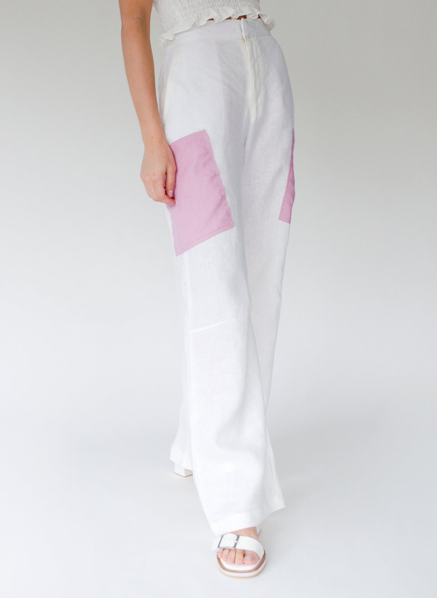 Dua Linen Pant - White