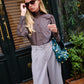 Gray Diplomatic Stripe Pants