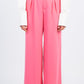 Pink satin pants Wide Leg Pants Carmen Says 