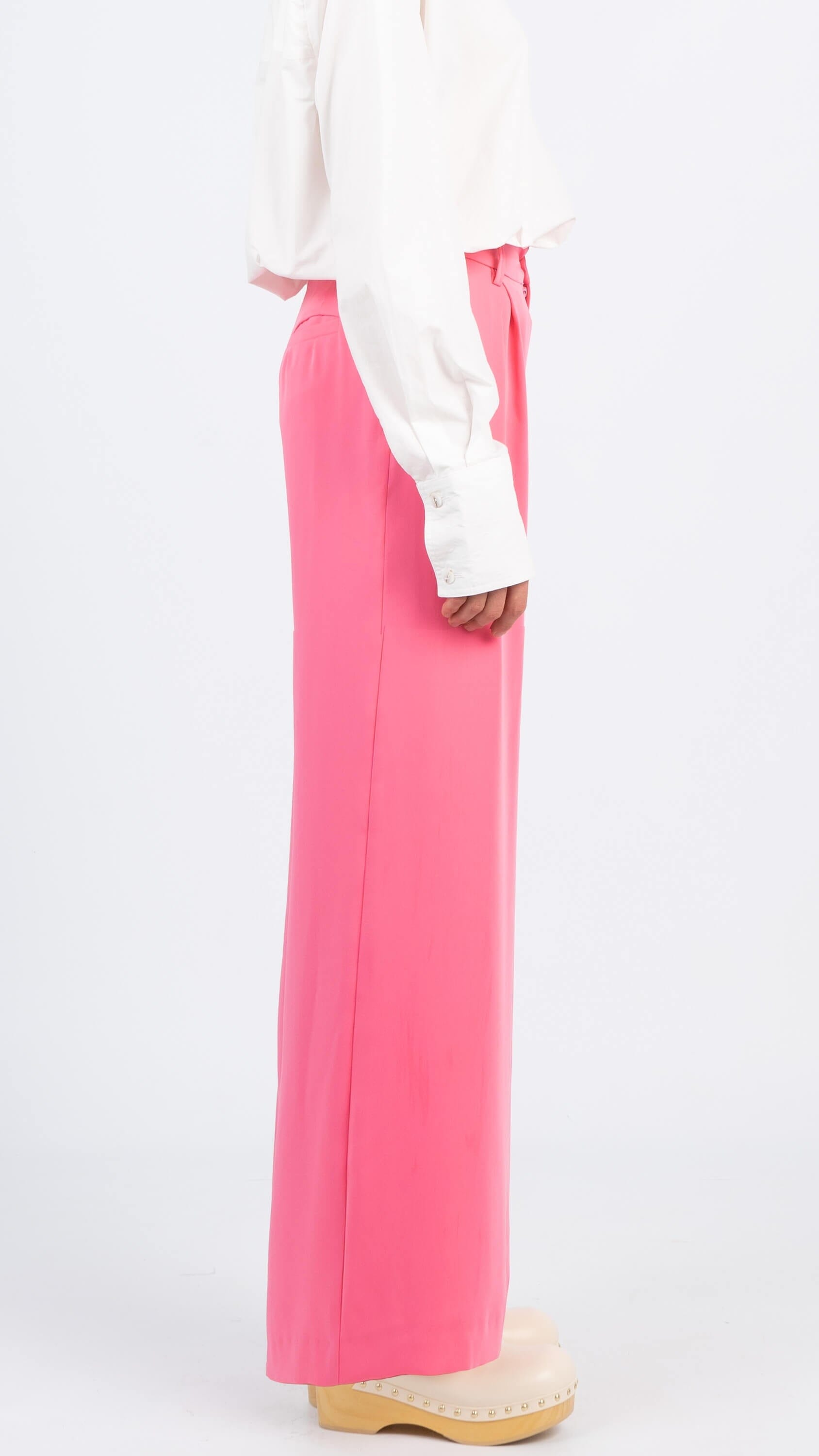 Pink satin pants Wide Leg Pants Carmen Says 