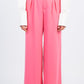 Pink satin pants Wide Leg Pants Carmen Says 