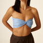 Raquel Twist Bikini Top in Aqua Blue (Limited Edition) Bikini Top 710 Studio 