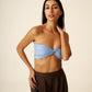 Raquel Twist Bikini Top in Aqua Blue (Limited Edition) Bikini Top 710 Studio 