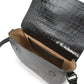 Square shoulder bag with printed black leather flap Crossbody Bags Leandra 