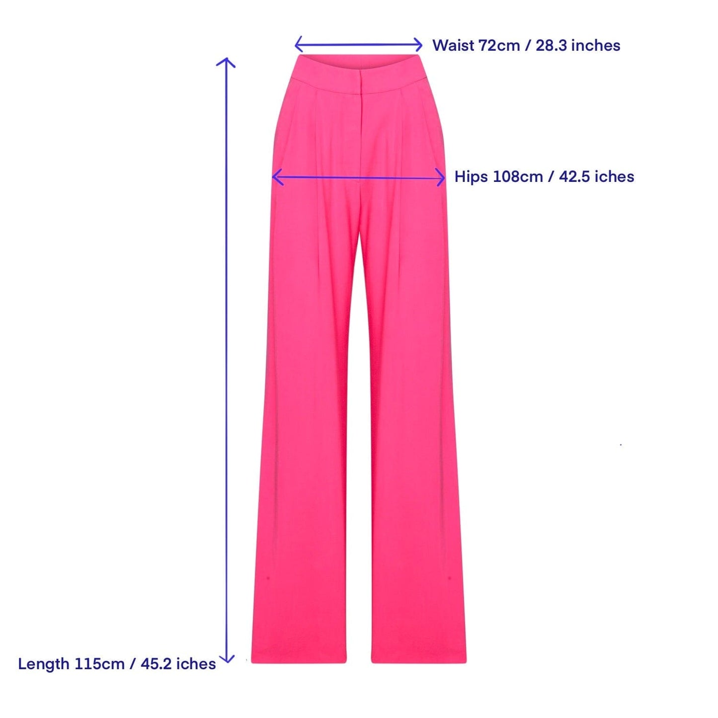 Tina Wide-leg Trousers in Bubble Gum Pink Pants Nazli Ceren 