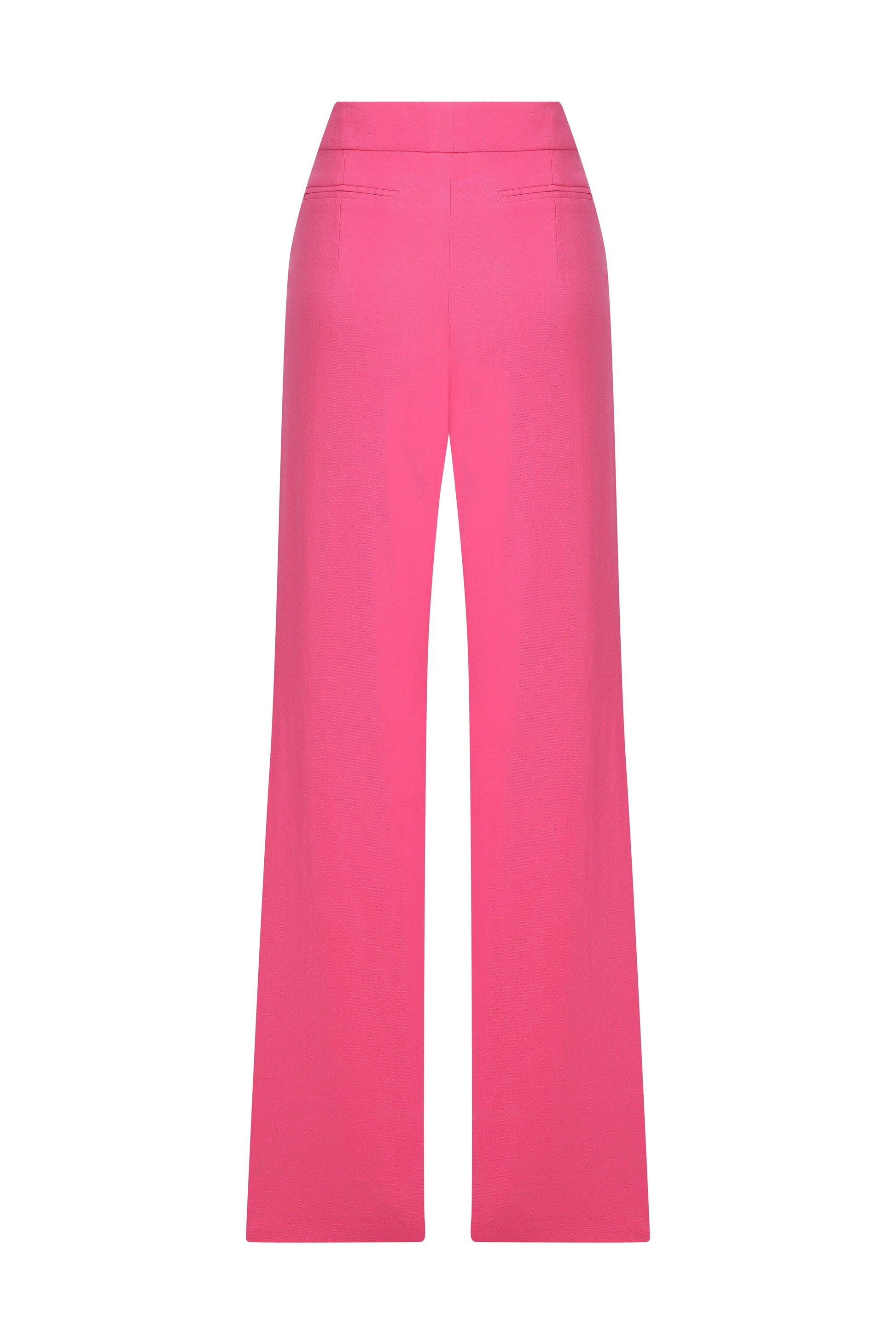 Tina Wide-leg Trousers in Bubble Gum Pink Pants Nazli Ceren 