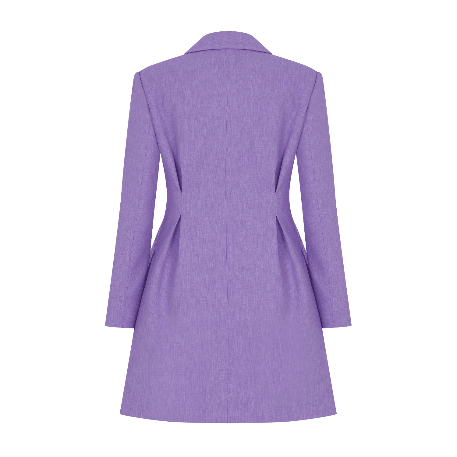 purple blazer dress Valerie Shoulder-padded Blazer Dress in Mauve Mist – LabelRow