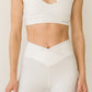 White Tulle Crossed Top Crop Tops Bradhy 