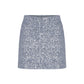 Marde A-Line Sequin Mini Skirt in Powder Blue