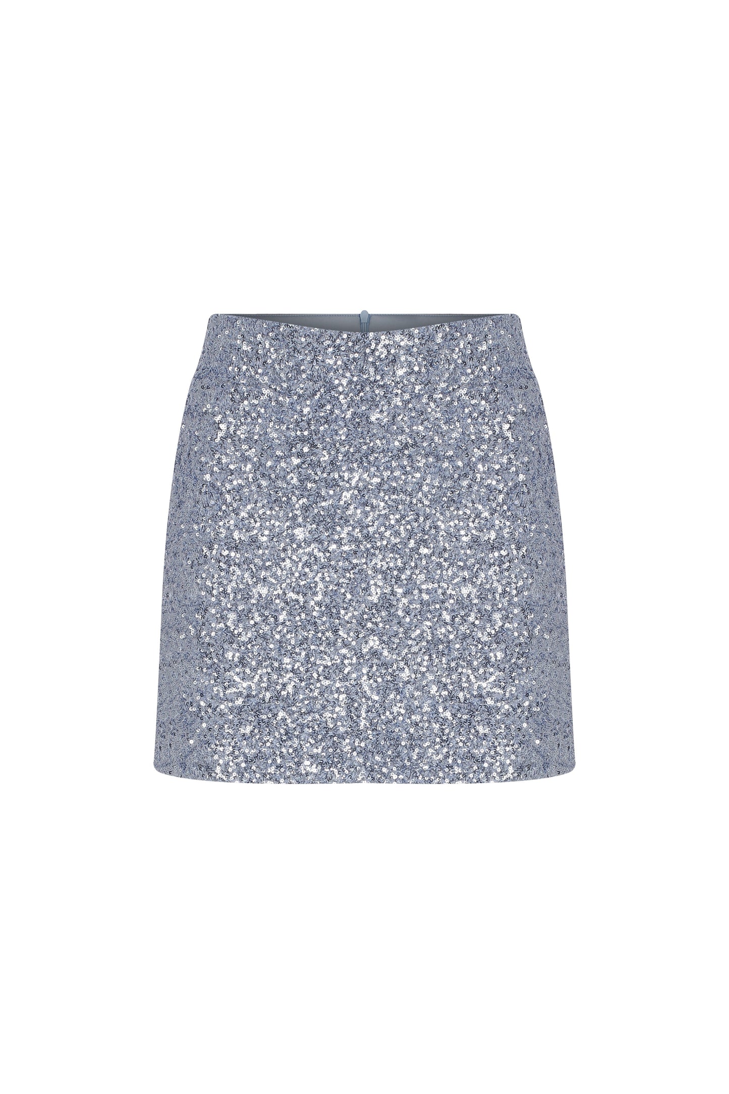 Marde A-Line Sequin Mini Skirt in Powder Blue
