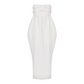 Jeanne Balloon Midi Dress in Blanc de Blanc