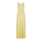 Addie Satin Long Dress in Lime Light