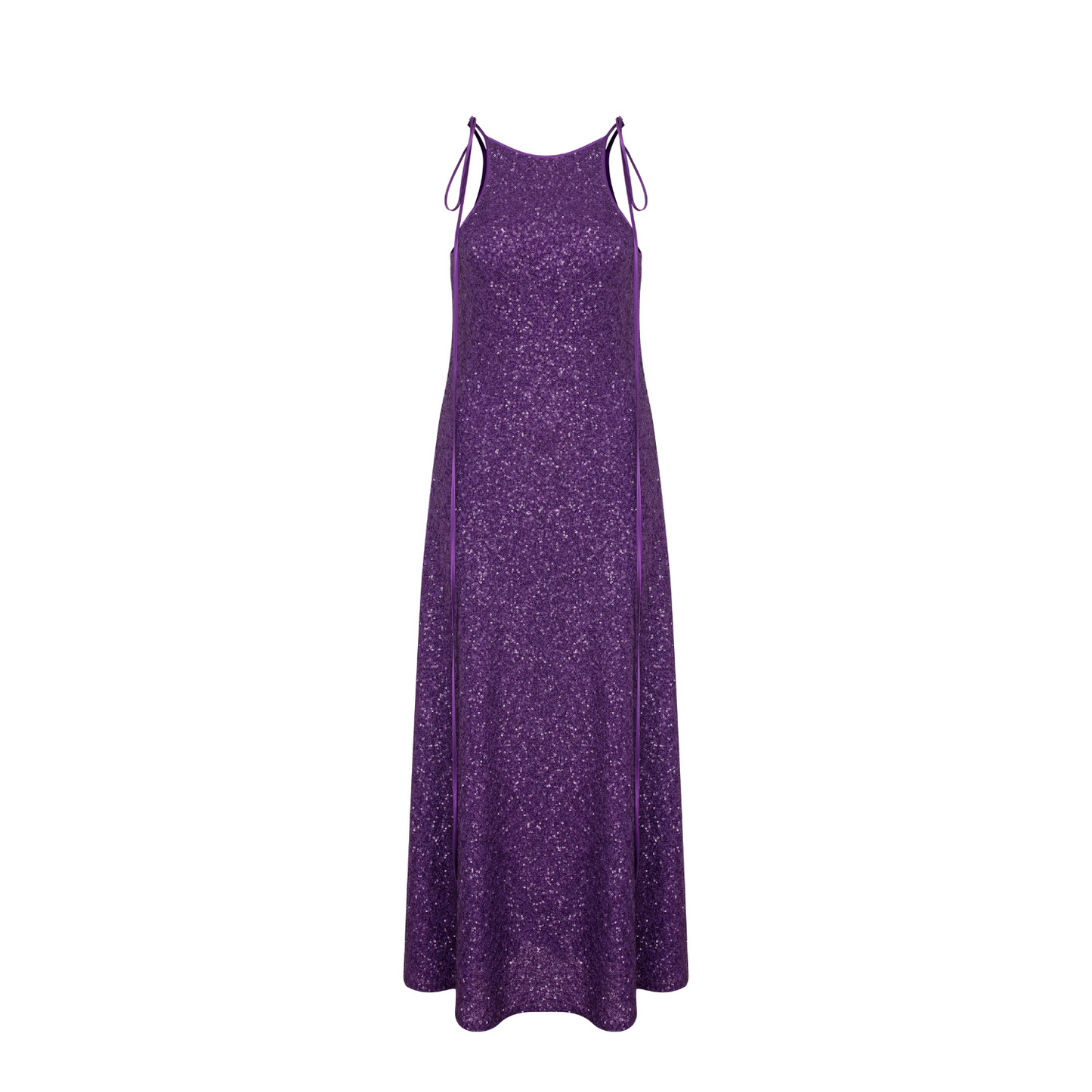 Addie Sequin Long Dress in Sparkling Grape