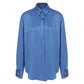 Ravenna Satin Shirt in French Blue