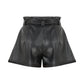 Louis Vegan Leather Shorts