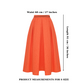 June Midi Skirt in Spicy Orange
