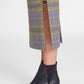 Dual high-waisted skirt in lilac & green Scottish tartan 100% wool