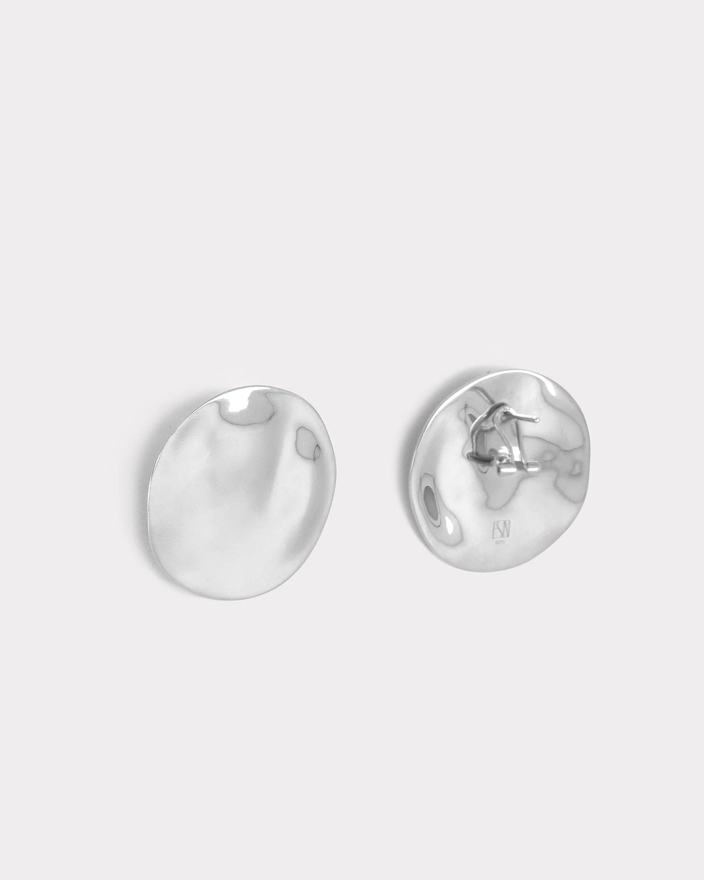 The Disc Earrings - Silver