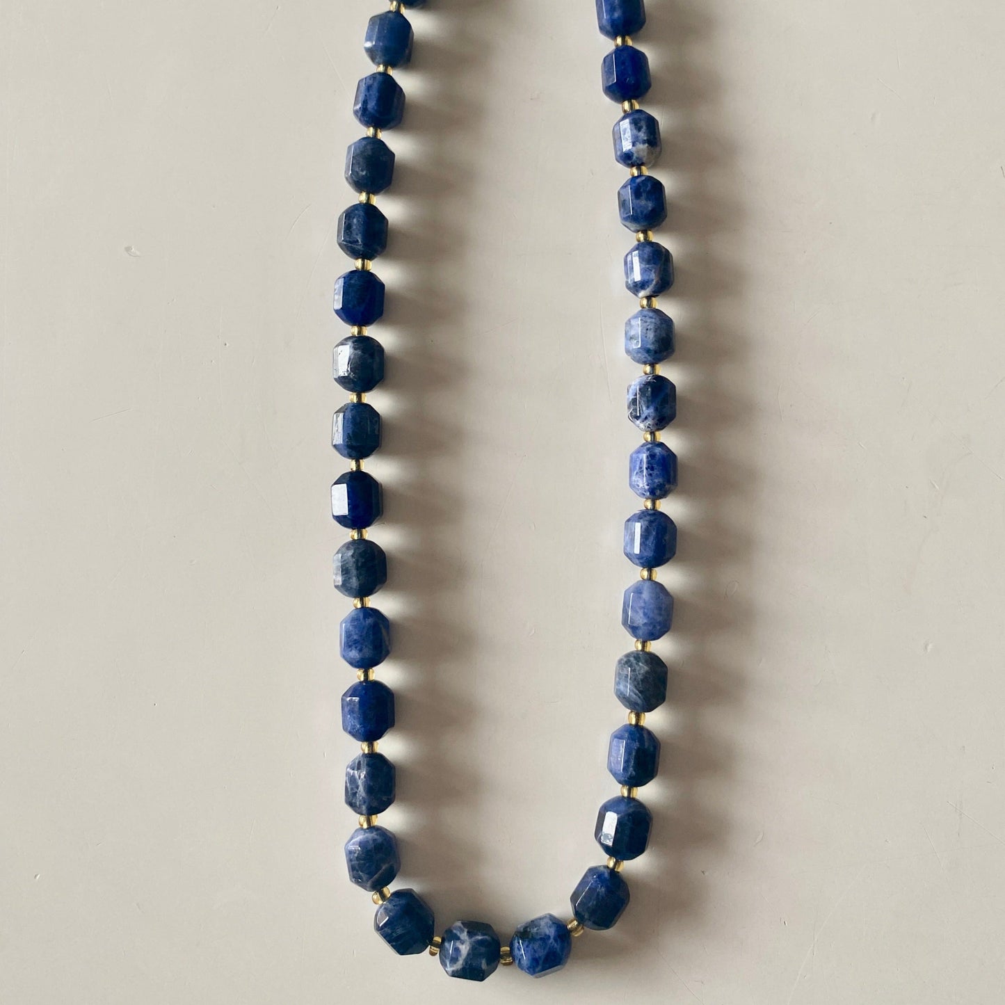 Square Blue Sortalite Necklace