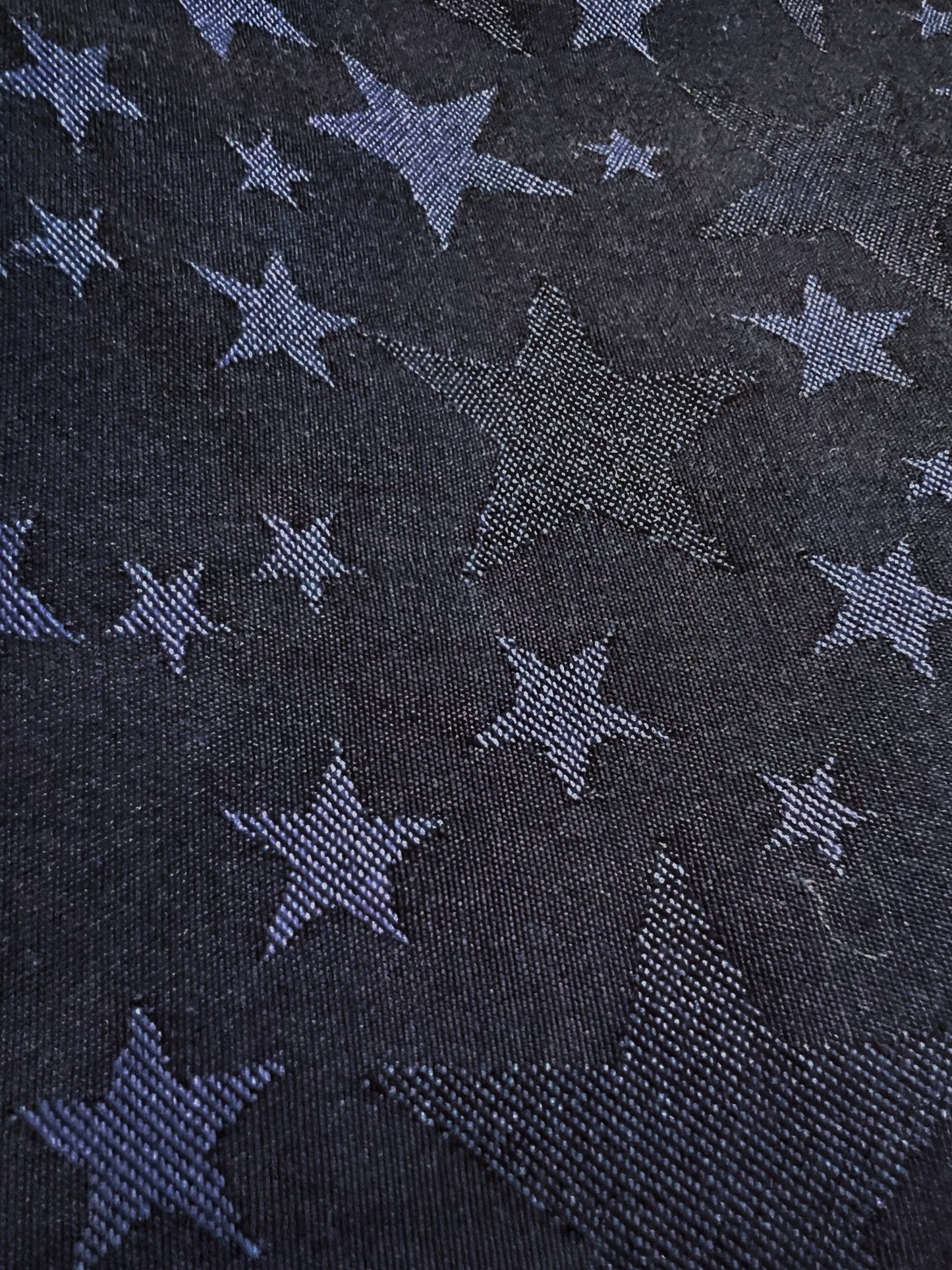 Jackard fine cotton midi skirt with embellished stars