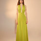 Ines Jersey Long Dress in Green Glow