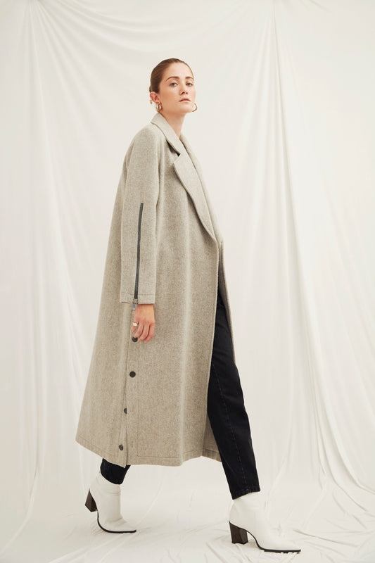 Isha Wool Blend Long Coat