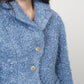 Mila Curly Wool Jacket - Blue