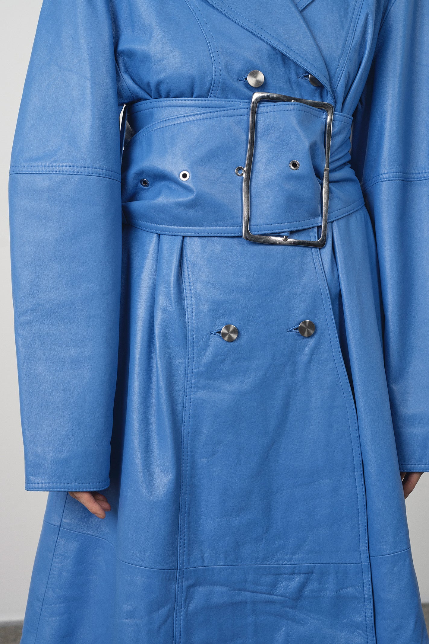 Revel Leather Coat - Blue