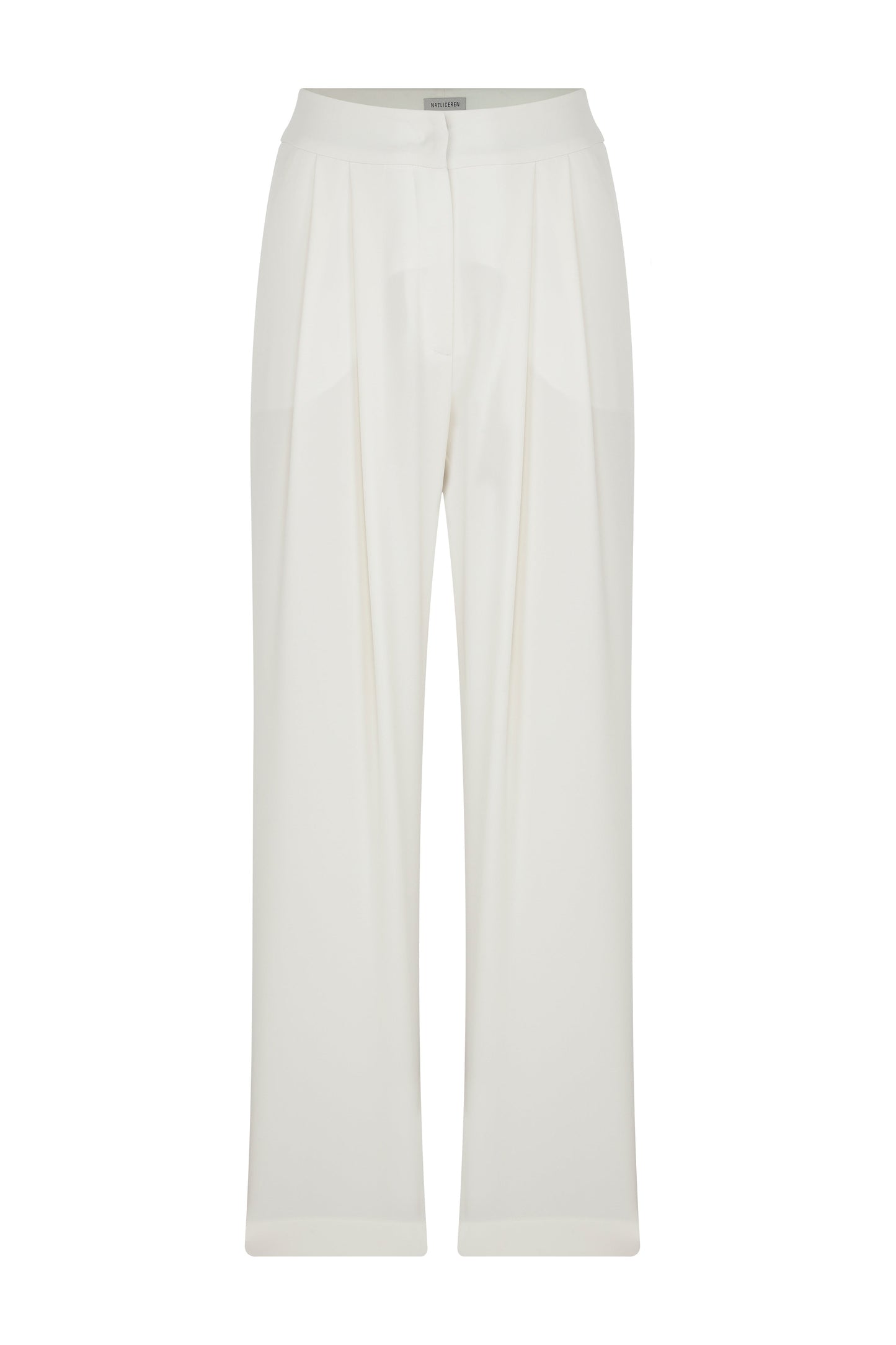 Tina Crepe Trousers in Blanche