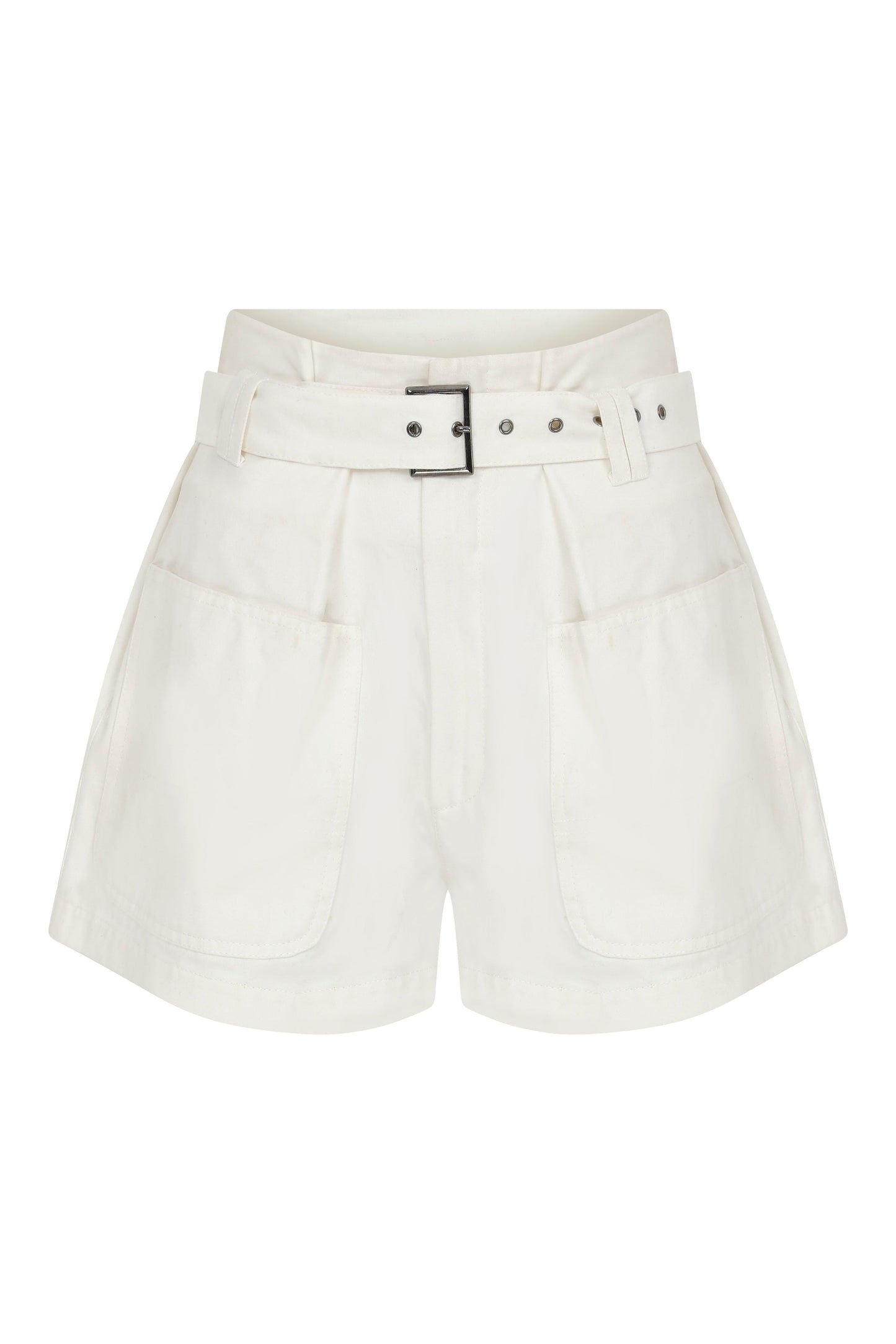 Louis White Cotton Shorts