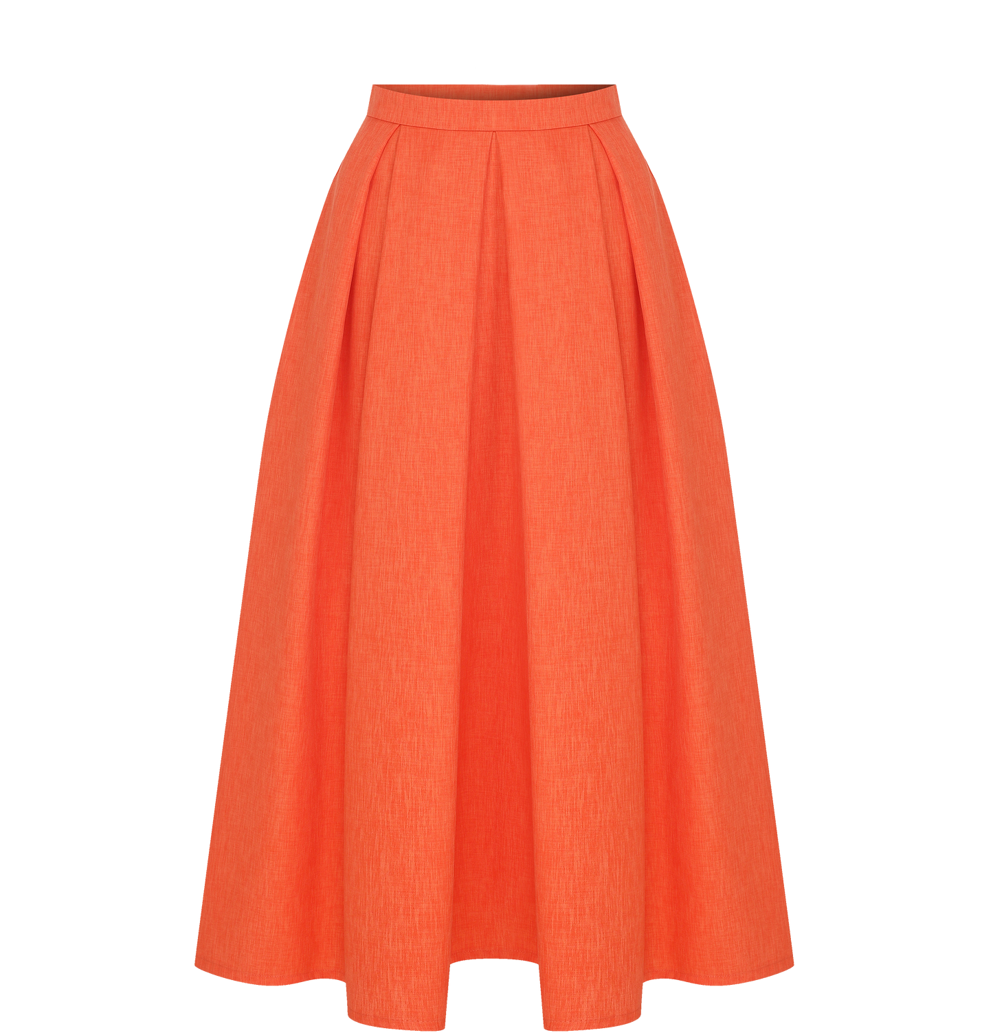 June Midi Skirt in Spicy Orange