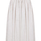 Lou Lou Striped Linen Midi Skirt in Walnut