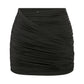 Micha Jersey Asymmetric Mini Skirt in Black