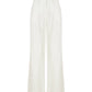Tina Linen Trousers in White Sand