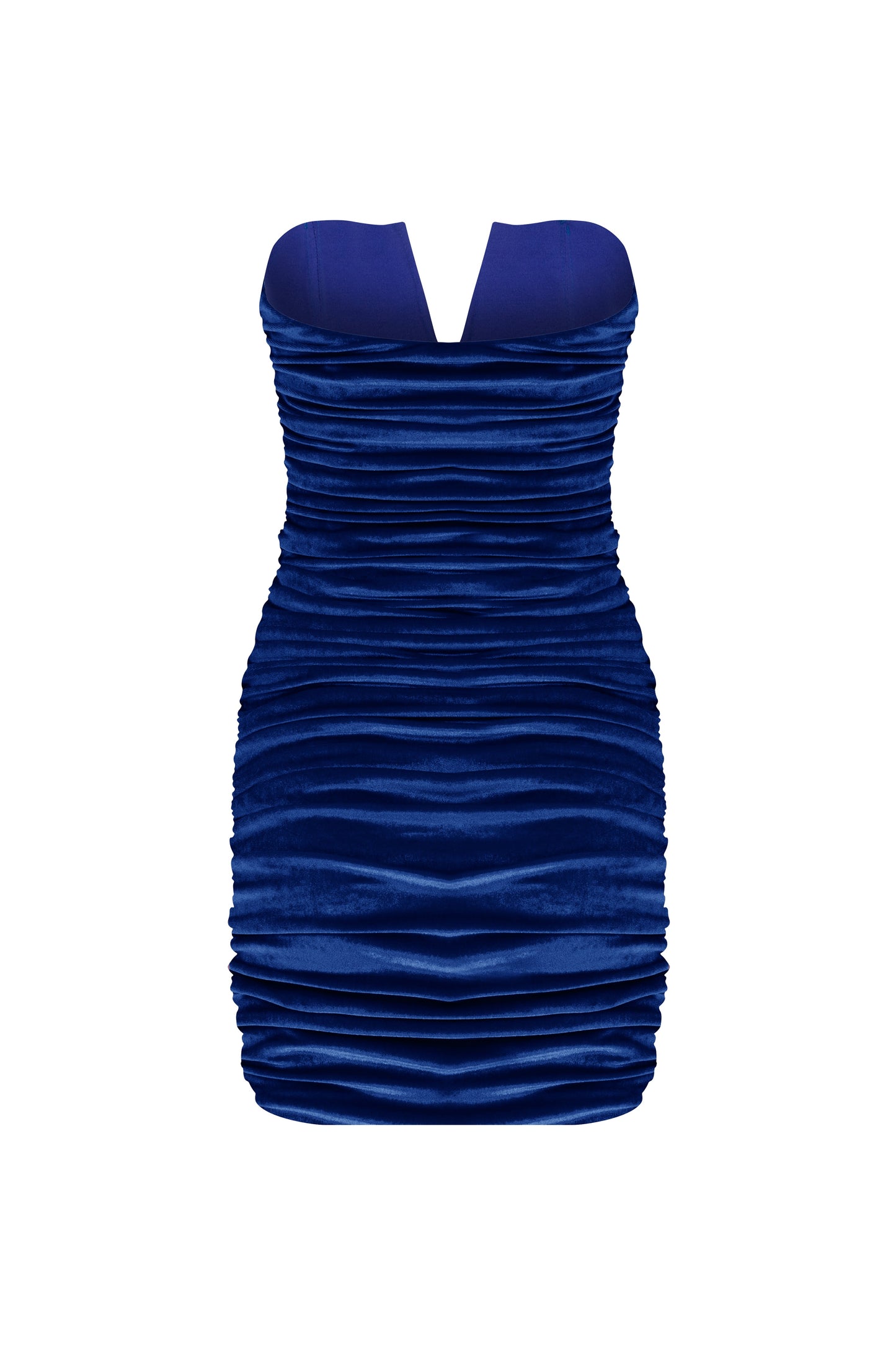 Luce Velvet Mini Dress in Bleu