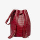 Bucket bag printed in Coco Leather - Red Crossbody Bags Leandra 