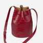 Bucket bag printed in Coco Leather - Red Crossbody Bags Leandra 
