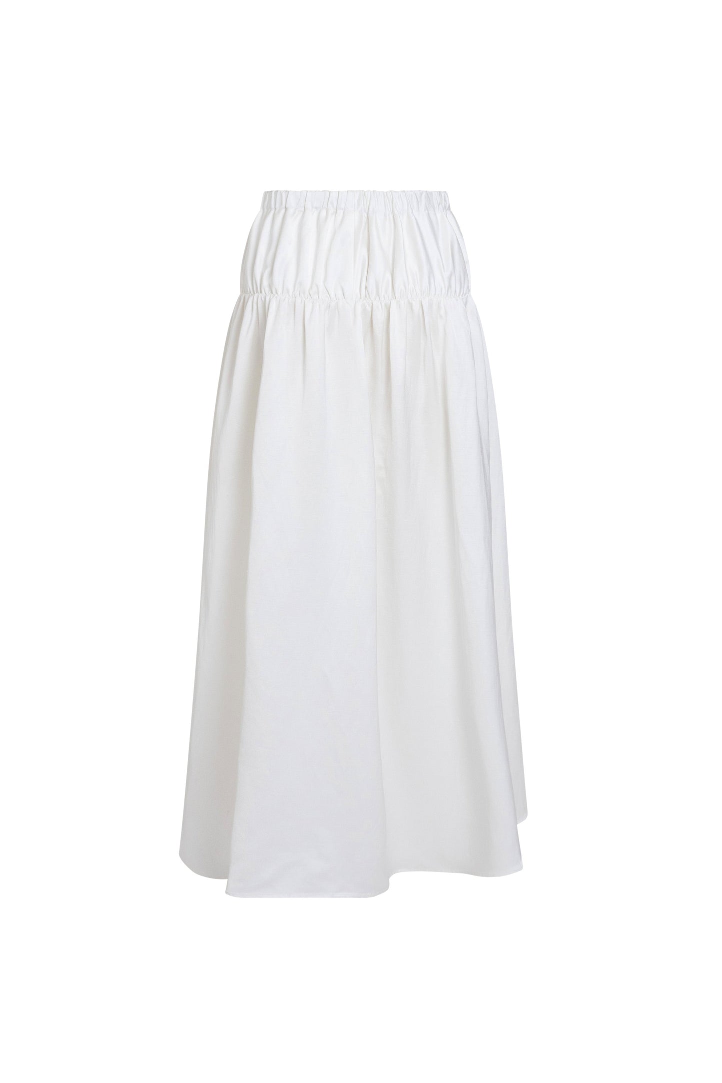 Cammie Viscose/Linen Skirt - Pearl