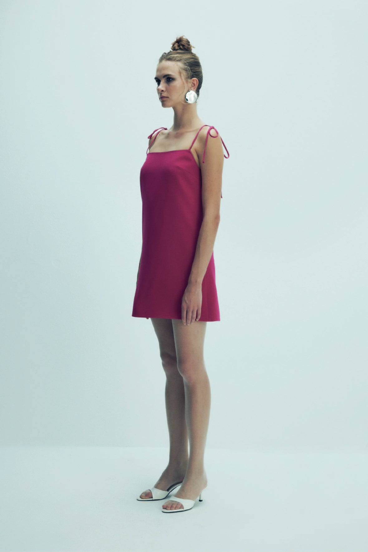 Ellie Mini Crepe Dress in Raspberry Sorbet
