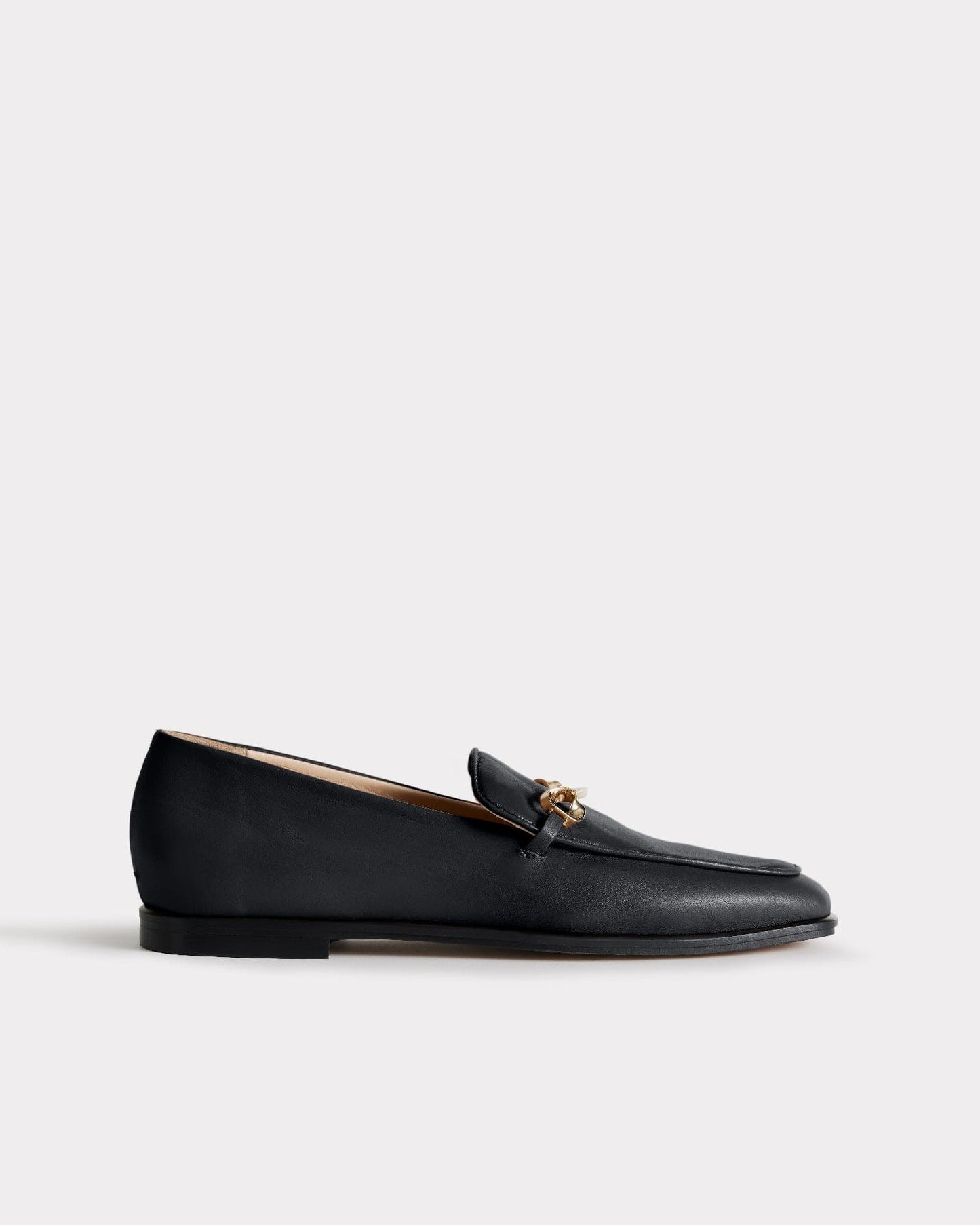 The Modern Moccasin - Black with hardware