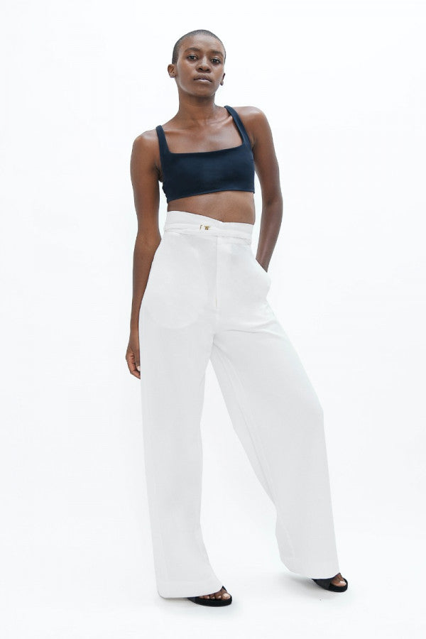 Florence Pants White Dove - 1People at LabelRow