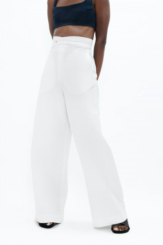 Florence Pants White Dove - 1People at LabelRow