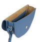 Leather Saddle bag - Baby blue Leather Leandra 