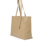 Leather Tote Handbag - Taupe Tote Bag Leandra 
