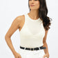 Sao Paulo Racer Knitted Top White - 1People at LabelRow